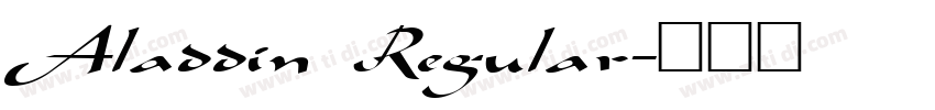 Aladdin Regular字体转换